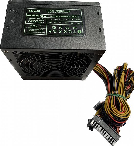 Блок живлення Delux DLP-35D Black 500W bulk